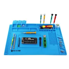 Tappetino da scrivania in silicone con isolamento termico magnetico BEST S160, piattaforma di manutenzione, stazione di riparazione per saldatura BGA