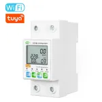 WiFi Intelligent Automatic Reclosing Protector Multifunctional Current Voltage Monitoring Meter LCD Display Switch Power Meter Protections Values Settable Mobilephone APP Control