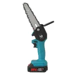 Doersupp 6 Inch 88VF Cordless Electric Chain Saw Wood Mini Cutter One-Hand Saws Woodworking Tool W/ None/1/2 Battery for Makita