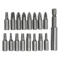 17PCS Socket Screwdriver Metal L-shaped Angle Head Twin Wrench Driver Torx Pozidriv Bit