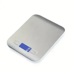 Cântar portabil de bucătărie de 5 kg Cântar de cafea Suprafață electronică din oțel inoxidabil LCD Instrument de cântărire a alimentelor iluminat din spate pentru măsurare precisă 1g