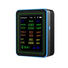 ZN-MT28 12 em 1 Detector de Qualidade do Ar WiFi Monitor de Dióxido de Carbono PM2.5 PM10 TVOC HCHO CO CO2 Medidor de Umidade de Temperatura Monitoramento de APP Inteligente