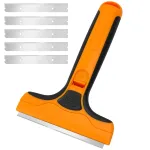 Wide Razor Blade Scraper Tool 4 Inch Glass Cleaner Replaceable SK5 Blades for Windows Paint Adhesive Removal