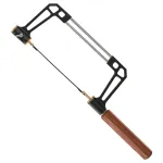 GANWEI Coping Saw Adjustable Saw Bow U Type Saw Round/Hexagonal Rosewood handle Aluminum Alloy Frame Curve Saw with 15T 18T 24T High Speed ​​Steel Saw Blades