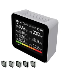 20-in-1 Tuya Multifunctional Air Quality Tester CO2 CO TVOC HCHO PM2.5 Temperature Humidity Monitor Tuya APP Control 2000mAh Battery