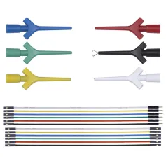 18PCS High-Pressure Differential Multimeter Testing Hook Universal Compatibility with Aircraft-Type IC Clamp Compact Design Probe Needle for Precision Lab Work and Circuit Testing