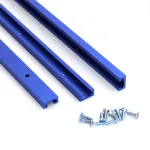Universal Double Cut Profile T Track with Predrilled Mounting Holes and Screws 3/4\\ Width x 3/8\\ Thick for Drill Press Table and Router Table