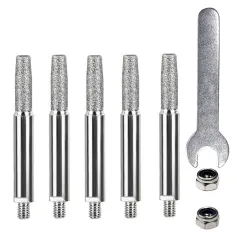 Zincirli Testere Bileyici Parçaları Elmas Kaplamalı Taşlama Başlığı Silindirik Çapak 4 5 6mm Taşınabilir El Zinciri Taşlama Makinesi İçin