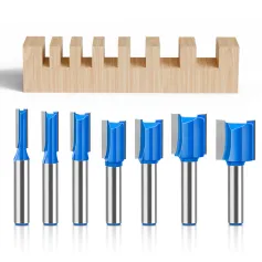 8mm Shank Straight Router Bit 20mm Cutting Length 6/8/10/12/14/18/20mm Cutting Diameter Carbide Tipped Double Flute Straight Cut Router Bits