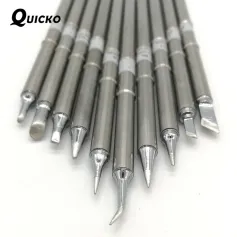 QUICKO T12 Series 10 Piece Soldering Iron Tip Set for 942 Soldering Station High Quality Rapid Heating Precision Tips
