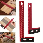 200mm/300mm Carpenter L Shaped Metric Square Right Angle Ruler Hole Positioning Scribing Ruler Layout Measuring Tool