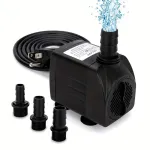 30W Ultra Quiet Submersible Water Pump 550GPH High Lift for Aquariums Fish Tanks Ponds Hydroponics Statuary with 3 Nozzles US/EU Plug Option