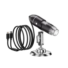 INSKAM 321-p 1600X 2MP Digital Microscope Hand Held Adjustable Microscope Electronic Camera 8 LED Magnifier with Stand Microscope Accessories