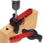 6/8/10mm Vertical Pocket Hole Dowel Jig Kit Carpentry Self Centering Drill Guide Locator Aluminum Woodworking Hole Puncher