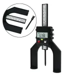 ETOPOO Digital Depth Gauge High-Precision Measurement Tool with LCD Display 0.01MM Resolution ±0.2mm Accuracy 80mm Range Aluminum Alloy ABS Housing for Woodworking Monitors Saw Blades