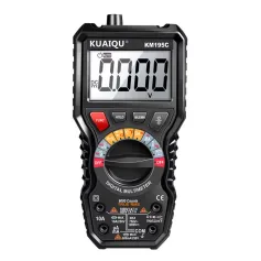 KUAIQU KM195C skaitmeninis spaustuko matuoklis 6000 skaičiuoja tikrąjį RMS AC DC įtampos srovės testerį 1000V 10A multimetro automatinio diapazono NCV tęstinumo diodo testas