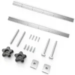 2PCS Aluminum Alloy 2 In 1 Combo Universal T Tracks Miter Miter Slot Rails with with Predrilled Mounting Holes and Accessories