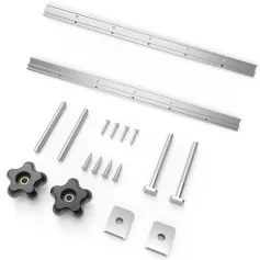 2PCS Aluminum Alloy 2 In 1 Combo Universal T Tracks Miter Miter Slot Rails with with Predrilled Mounting Holes and Accessories