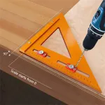 2 In 1 Drilling Positioning Angle Ruler Accurate Measurement Tool for Woodworking Cabinet Drawer Installation Task Versatile Enduring Lightweight