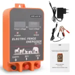 5km Electric Fence Energizer 2.5 Joule With LCD Display 12V Farm Electric Poultry Equipments Energizer Controller for Farm Livestock Cows Cattle Horse