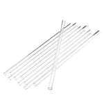 10Pcs 200x7x2mm Length 200mm OD 7mm 2mm Thick Wall Borosilicate Glass Blowing Tube Lab Factory School Home Tubes