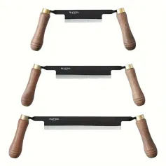 RUITOOL 1PCS Draw Knife High Carbon Steel Blade Straight Shave Knife Wooden Handle Woodworking Debarking Hand Tool for Logs Wood Fence Posts