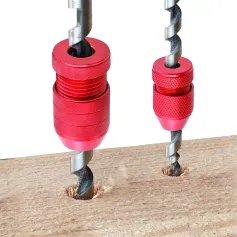 2PCS Premium Aluminum Drill Stop Set Adjustable Inner Diameter, Depth Control for Precise Drilling