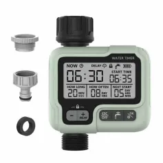2 AA Pil ile çalışır Otomatik Sulama Zamanlayıcısı Bahçe Sulama Kontrol Cihazı LCD Ekranlı Su Geçirmez Programlayıcı