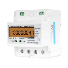 Smart Energy Meter WiFi Remote Control Single Phase AC 220V 100A kWh Consumption Monitoring Voltage Current Wattmeter DIN Rail