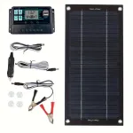 High Efficiency 600W Solar Panel Charger Monocrystalline Silicon Portable Kit 100A Charge Controller Extension Cable Battery Clip for RV Outdoor Camping Green Energy