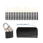 26PCS Lock Picks Training Tool Transparent Practice Padlock Set Locksmith Tool