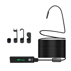8mm Andoscope 1/5/10M Kab pou Machin Kamera doub Lens IP68 enspeksyon dlo enspeksyon Andoscope 8 limyè ki ap dirije mou / Rigid fil pou Smartphone