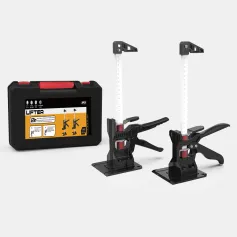 2pcs Labor Saving Arm Jack Multi Function Lifting Tool 13 Inch Alloy Steel 440 Pounds Capacity Adjustable Height for Door Window Drywall Cabinet Lifts Professional Heavy Duty