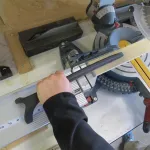Miter Saw Hold Down Stick Injection Molded Safety Tool Rubber Grip Lightweight Design Wood Cutting Push Stick Rubber Feet Woodworking Accessories 18 Inch Long Versatile Holder for Small Parts