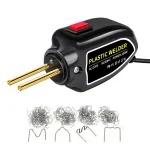 Plastic Welder 100W Portable Welding Machine Quick Heating Repair Tool for Bumpers Dashboards Plastic Cracks with 200 Hot Staples LED Indicator Compact Design