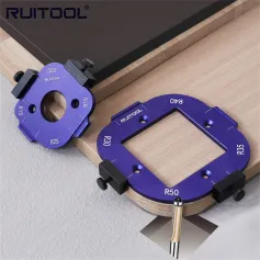 Woodworking Corner Jig Metal Router Template Guide Quick Radi Positioning for Woodcraft DIY Frame and Table Edge Shaping