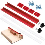 DIY Table Saw Crosscut Sled Kit with 17Inch UHMW Bars 12Inch Aluminum T-Tracks Knob Bolt and Screws Set Fits 3/4\\ x 3/8\\ Miter Slot on Table Saws Wood Working & Accessories