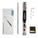 SEQUER SI012 Pro T12-B2 Max Portable OLED Soldering Iron with Color Ambience Light Chinese English and Russian Menu Applicable T12 Soldering Iron Tips Support PD|QC|3S-6S Battery Power Supply
