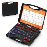 Aluminum Alloy Thread Checker Set SAE and Metric 26-Piece and 44-Piece Portable Carrying Case for Mechanics and DIY Enthusiasts
