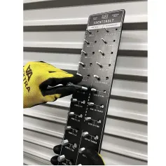Identibolt Bolt and Nut Identifier Gauge 4x20 Inches Anodized Grey Aluminum Fastener Measurement Tool with Laser Etched Markings and Twin Rulers for Ultimate Precision
