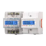 SmartMeter 100A LCD KWh Energy Meter with Three-Phase Backlight Guide Rail for Home Use Energy Monitoring 3*127/220VAC Power Consumption Measurement
