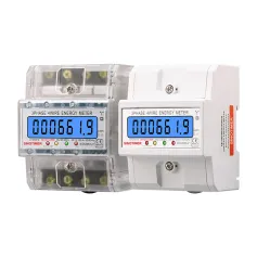 عداد الطاقة SmartMeter 100A LCD KWh مع سكة توجيه إضاءة خلفية ثلاثية الطور للاستخدام المنزلي لمراقبة الطاقة وقياس استهلاك الطاقة 3*127/220VAC