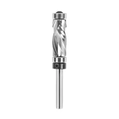 1/4 Inch Shank Carbide Compression Flush Trim Router Bit with Top Bottom Bearing 1/2 Inch Cutting Dia Tungsten Carbide Cutter for Woodworking Trimming Slotting