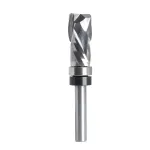 1/4\\ 6.35mm Shank Carbide Bottom Bearing Spiral Trimming CNC Router Bit End Mill 1/2\\/12.7mm Cutting Diameter 1\\/25.4mm Cutting Length for Woodworking
