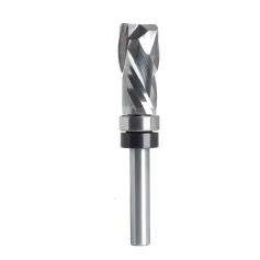 1/4\ 6.35mm Shank Carbide Bottom Bearing Spiral Trimming CNC Router Bit End Mill 1/2\/12.7mm Cutting Diameter 1\/25.4mm Cutting Length for Woodworking
