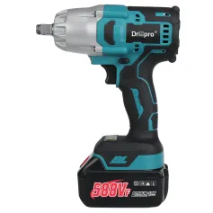 Drillpro 588VF Chave de impacto sem escova de alto torque sem fio para Mak 18V Bateria