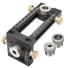 Cabinet Hardware Drill 6/8/10/12mm Hole Punch Locator Flat Screw Woodworking Drill Jig Baby Bed Crib Screws Hardware Drill Guide for Beds Headboards Chairs Furniture