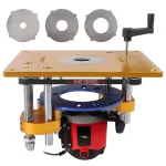 Woodworking Electric Wood Router Lift System with Router Insert Plate for Carving and Trimming Adjustable DIY Workbench