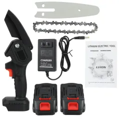 VIOLEWORKS 4 Inch 800W Cordless One-Hand Saw Woodworking Electric Chain Saw Wood Cutter Garden Saw 0/1/2pcs Battery