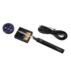 Mini USB trådlös bärbar lödkolvsats uppladdningsbar 8W USB-C justerbar temperatur 300-450 °C komplett set för gör-det-själv och reparation